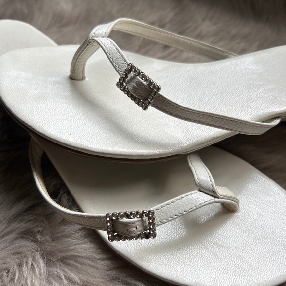 Aldo White Summer Sandals 👡 - Picture 2 of 4